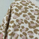 Aerie  Brown & Cream Animal Print Boxy Fit Sweatshirt Womens XS Leopard Oversized Photo 5
