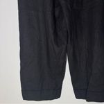 ZARA NWT ‎ Large Black Linen Blend Wide Leg Pants CP Photo 4