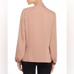 L'Academie  V-Neck Quarter Button Long Sleeve Blouse Photo 2