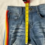 Machine Pour Neuf Mode Rainbowcore Distressed Denim Jean 5/28 Dopamine Pride Blue Photo 7