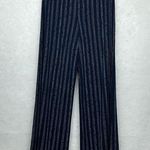 Chico's Travelers Wide Leg Pants Womens Slinky Knit Navy White Striped Sz O Short Photo 0