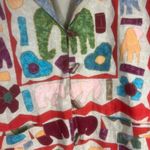 VTG New Identity Women's Jacket Size M Colorful Appliqué Cotton Boho India Size M Photo 1