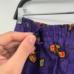Saks 5th Avenue Women’s Vintage 80s Retro Y2K High Waist Floral Pattern Purple Short Size 4(27) Photo 12