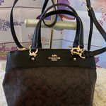 Coach NWOT Brown and Black Signature Shoulder Bag Photo 6