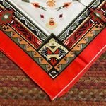 RED VINTAGE WAMCRAFT BANDANA MADE IN USA Green Photo 3