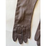 Vintage VTG Lord & Taylor Brown Taupe Silk Lined Leather Gloves Womens 7.5 Photo 1