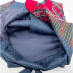 Talbots Vintage 90s  Petites Navy Blue Red Mixed Tartan Plaid Print Vest Size 16 Photo 3