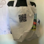 Custom Handmade Logo Tote Bag – Made to Order 22x15x8 Personalized Tote White Photo 1