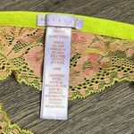 Savage X Fenty| Neon Yellow and Pink Lace Bralette sz Large Photo 3