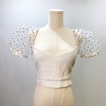 ZARA White Bubble Sleeve Blouse Photo 0