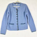 Sundance  Tulla Cardigan Size Large NEW Extrafine Merino Wool Classic Timeless Photo 0
