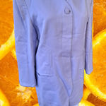 Zapa Mellow D1 Lavender Long Covered Button 100% Wool Blazer‎ Purple Size L Photo 0