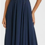 Mac Duggal 20264 Navy Beaded Cap Sleeve Maxi Gown Dress Size 12 NWT Photo 0