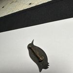 Penguin Bird Brooch Pin Pewter Tone Photo 7