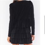 Show Me Your Mumu Top Tier Mini Dress Size SMALL Black Long sleeve Ruffle Photo 1