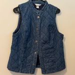 Christopher & Banks Christopher Banks Quilted denim Vest button front medium Photo 0
