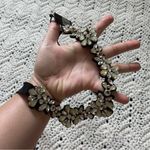 J.Crew  (NWT) Crystal Ribbon Necklace Floral Design Black (One Size) Photo 1