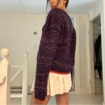 Free People  Walk On By Wool Cardigan Sweater Purple Size S Retail $148 Photo 1