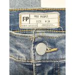 Free People Frayed Hem Distressed Mid Rise Skinny Jeans Blue Stonewash Size 24 Photo 1