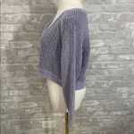 Free People High Low V Sweater in Purple Combo Photo 2