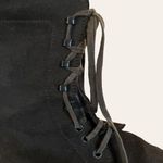 Tod's Tod’s Stivaletto Women’s Gommini Dark Brown Suede Lace Up Combat Boots 8.5 Photo 3