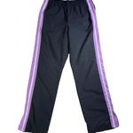 Nike pants gray purple stripe athletic workout pants small Photo 0