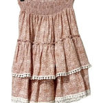 MISA Los Angeles MISA Floral Tiered Mini Skirt in Pink size Small Photo 0