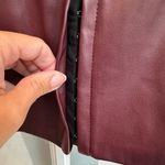 Betsey Johnson Burgundy Punk Goth Corset Style Faux Leather Dress Size 0 XXS XS Photo 4