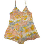 Wild Honey Boutique - Romper in Tie Dye Pastels Yellow Pink and Blue Photo 0