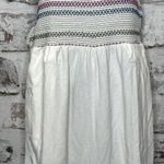 Free People Sienna Smocked Jumpsuit size S, tie back, missing belt, off white Photo 5