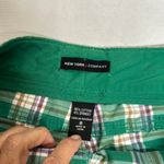New York & Company Green and Purple Plaid Shorts Size 8 Photo 1