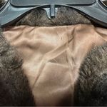 Vintage Brown Fur Cropped Coat Jacket Size M Photo 5