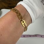 Christian Dior Vintage  CD Logo Gold Tone Bracelet Photo 9