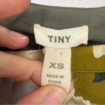 Anthropologie Tiny Green Black Patchwork Blooms Blouse Womens XS Tie Shirt Tops Photo 6