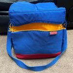 FISHER PRICE Diaper Bag Tote Cooler Bag Blue Yellow Vintage Large Travel 90's Photo 0