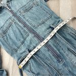 Free People Jumpsuit denim zip straight leg coverall womens Blue (size 4) preppy Photo 5