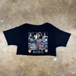 KISS Band Tee Unisex Large Thrashed Cropped Black Vintage Style Tour Rock‎ Shirt Photo 3