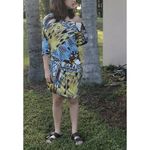 MT Collection Womens Dress Sz XL Off Shoulder Cover Up Brown Blue Black Gold NEW Photo 20