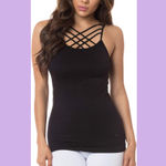 Zenana Outfitters Black Strappy Cami Photo 1