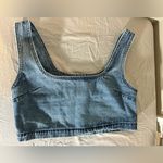 Hidden Los Angeles Denim Crop Tank Top Button Photo 1