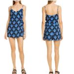 Club Monaco NWOT Blue Saxona Geo Print Wrap Front Romper Sz Large Photo 5