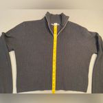 Brandy Melville Black Turtleneck cropped zip knit sweater, long sleeve, one size Photo 5