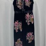 XScape WO SIZE 10 LONG MAXI EVENING DRESS BLACK BEADED EMBROIDERED FLORAL DESIGN Photo 0