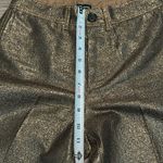 Madewell  High Rise Slim Emmett Wide-Leg‎ Crop Pants Bronze Metallic Size 25 Photo 9