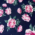 Karen Scott  Sport Navy Blue Floral Print Short Sleeve Dress Photo 4