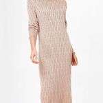 Tuckernuck Gold Cable Knit Midi Dress Size M Photo 7
