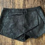 EXPRESS Womens 8 Skort Black Silver Snakeskin Skirted Shorts Asymmetrical NWT Photo 0