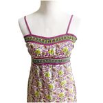 Anthropologie Chaudry Raga Madi Dress Floral Spring Print Beaded Medium Purple Photo 4