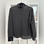 Mare Mare Women’s Hunt Velvet Sheer Polka Dot Blouse Black Size Medium M Photo 11