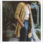 Aerie Whipstich Mustard Marled Open Front Cardigan Soft & Comfy Size Small EUC Photo 13